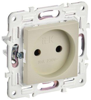 розетка skandy 10а без заземл. без защ. шторок sk-r02b беж. iek sk-r10-10-k10 от магазина Штепсель и батарейка.