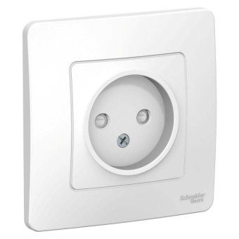 розетка 1-м сп blanca 16а ip20 250в без заземл. защ. шторки бел. se blnrs000111 от магазина Штепсель и батарейка.