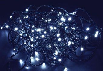 гирлянда "нить" 10м 100led бел. ip20 провод зел. 230в с контроллером 8 режимов iek lgdb110-2-100-10-g-s-20 от магазина Штепсель и батарейка.