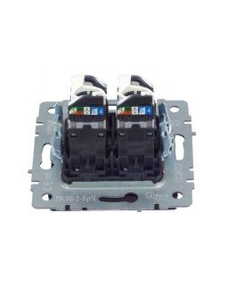розетка компьютерная двойн. сп rj45 кат.5e brite рк10-2-брч механизм черн. iek br-k20-1-k02 от магазина Штепсель и батарейка. - фото_5