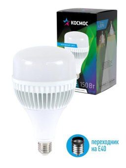 лампа светодиодная высокомощная hwled 150вт 6500к e27/e40 220в космос khwled150we2765 от магазина Штепсель и батарейка. - фото_2