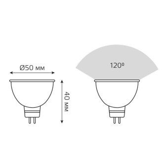 лампа светодиодная elementary 7вт mr16 софит 3000к тепл. бел. gu5.3 530лм gauss 13517 от магазина Штепсель и батарейка. - фото_7
