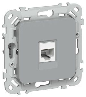 розетка компьютерная сп flite рк6-1-0-флс rj45 кат.6 utp механизм сер. iek fi-k12-2-k03 от магазина Штепсель и батарейка.