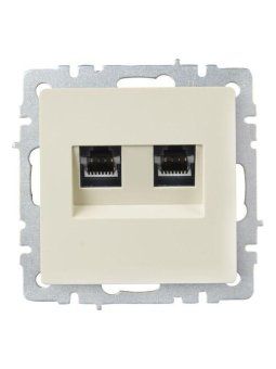 розетка компьютерная двойн. сп rj45 кат.5e brite рк10-2-бркр механизм беж. iek br-k20-1-k10 от магазина Штепсель и батарейка. - фото_2