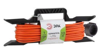 удлинитель-шнур на рамке 1х10м без заземл. 6а ip20 ufx-1-2х0.75-10m пвс 2х0.75 эра б0046820 от магазина Штепсель и батарейка.
