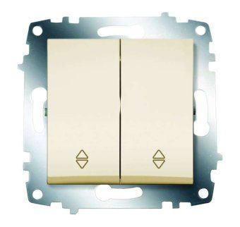 переключатель 2-кл. 1мод. сп cosmo 10а ip20 (сх. 6) механизм крем. abb 619-010300-211 от магазина Штепсель и батарейка.