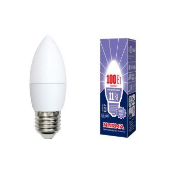 лампа светодиодная led-c37-11w/dw/e27/fr/nr norma 11вт матовая e27 (упак. картон) volpe ul-00003813 от магазина Штепсель и батарейка.