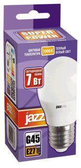 лампа светодиодная pled-sp 7вт g45 шар 3000к тепл. бел. e27 540лм 230в jazzway 1027863-2 от магазина Штепсель и батарейка.