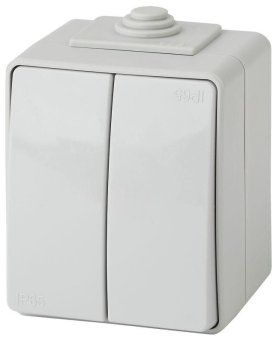 выключатель 2-кл. оп эра эксперт 10а ip65 11-1604-03 250в 10ax (10/100/1600) сер. эра б0035976 от магазина Штепсель и батарейка.