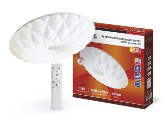 светильник светодиодный comfort astra 55вт 3000-6500к 4400лм 230в 400х100мм с пультом ду in home 4690612035017 от магазина Штепсель и батарейка.