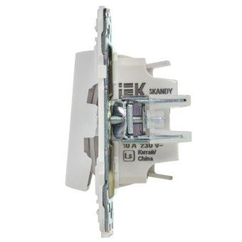 выключатель 2-кл. skandy 10а sk-v04w арктич. бел. iek sk-v20-0-10-k01 от магазина Штепсель и батарейка. - фото_4