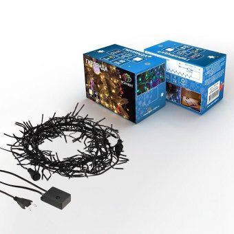 гирлянда светодиодная "кластер led" 3м 288led тепл. бел. 14вт ip20 провод пвх темн. зел. neon-night 303-626 от магазина Штепсель и батарейка. - фото_9