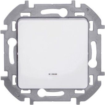 выключатель 1-кл. inspiria 10а ip20 250в 10ax с подсветкой/индикацией механизм бел. leg 673610 от магазина Штепсель и батарейка. - фото_2