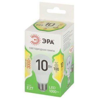 лампа светодиодная green line a60-10w-830-e27 gl 10вт груша 3000к свет тепл. e27 эра б0067118 от магазина Штепсель и батарейка. - фото_2