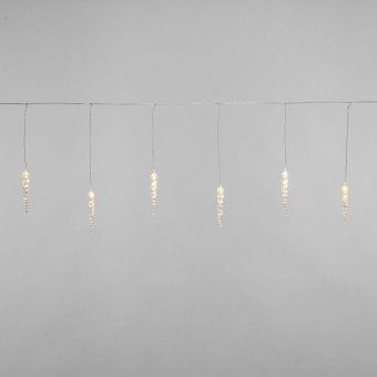 гирлянда светодиодная "айсикл" (бахрома) "сосульки" 1.5х0.25м 10led тепл. бел. 0.51вт ip20 провод прозр. neon-night 303-067 от магазина Штепсель и батарейка. - фото_2