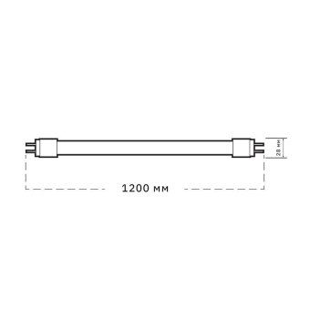 лампа светодиодная pled t8-1200gl 30вт t8 матовая 4000к g13 frost jazzway 5066052 от магазина Штепсель и батарейка. - фото_7
