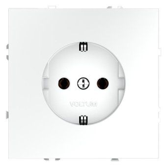 розетка 1-м сп s70 16а с заземл. механизм бел. матов. voltum vls040102 от магазина Штепсель и батарейка. - фото_2