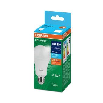 лампа светодиодная led g4 value lvcla300 30w/965 cri95 30вт 6500к 3000лм грушевидная матов. e27 170-250в osram 4058075696808 от магазина Штепсель и батарейка. - фото_2
