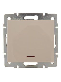 выключатель 1-кл. сп rain ip20 с подсветкой механизм крем. lezard 703-0388-111 от магазина Штепсель и батарейка.
