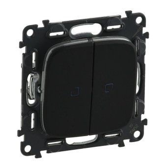 переключатель 2-кл. сп valena allure 10а ip20 250в 10ax с подсветкой с лицев. панелью механизм антрацит leg 752919 от магазина Штепсель и батарейка.