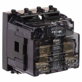 розетка 1-м 2мод. avanti "черный квадрат" 16а ip20 2p+e защ. шторки черн. dkc 4402002 от магазина Штепсель и батарейка. - фото_4