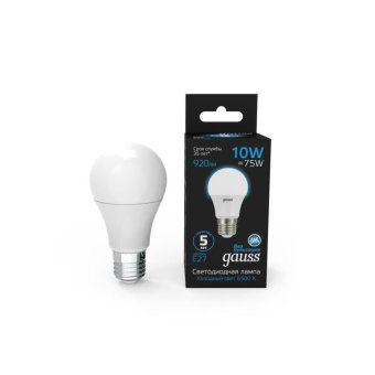 лампа светодиодная black 10вт a60 грушевидная 6500к холод. бел. e27 920лм gauss 102502310 от магазина Штепсель и батарейка. - фото_2