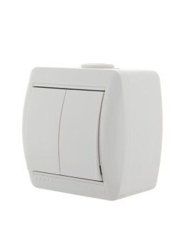 выключатель 2-кл. оп nata 10а ip20 бел. lezard 710-0200-101 от магазина Штепсель и батарейка.
