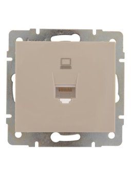 розетка компьютерная сп rain rj45 16а ip20 механизм крем. lezard 703-0388-139 от магазина Штепсель и батарейка.