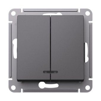 выключатель 2-кл. atlasdesign (сх. 5а) 10ax с подсветкой механизм базальт se atn001453 от магазина Штепсель и батарейка. - фото_3