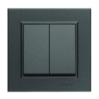 выключатель 2-кл. сп karea 10а ip20 дым. металлик makel 56050003 от магазина Штепсель и батарейка.
