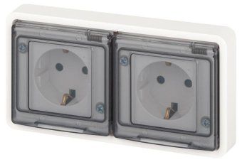 розетка эксперт 11-2524-01 2х2p+e гориз. ip55 шторки 16а-250в су бел. эра б0063254 от магазина Штепсель и батарейка.