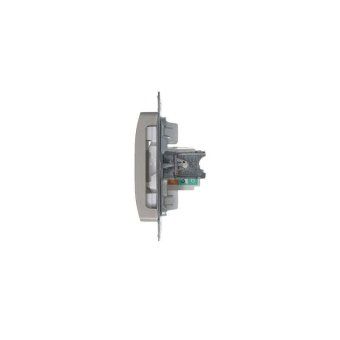 розетка компьютерная 1-м glossa rj45 кат.5e механизм платина se gsl001281k от магазина Штепсель и батарейка. - фото_7