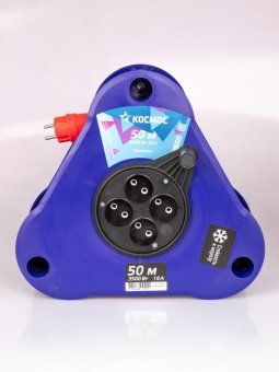 удлинитель на треугольной катушке 4х50м без заземл. 16а ip44 3.5квт кг 2х2.5 укп космос yktksm50m-4g(2.5)kg от магазина Штепсель и батарейка. - фото_5