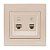 розетка компьютерная + телефонная 2-м сп rain rj45 + rj11 крем. lezard 703-0303-143 от магазина Штепсель и батарейка.