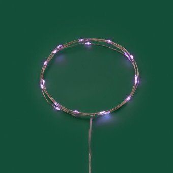 гирлянда светодиодная роса 2м 20 led фиолет. ip20 2хаа (в комплект не входят) neon-night 302-057 от магазина Штепсель и батарейка. - фото_2