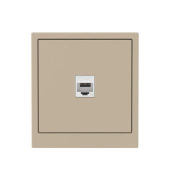 розетка компьютерная 1-м kant rj45 кат.5e без шторки ванильн. марципан dkc 7015663 от магазина Штепсель и батарейка. - фото_6