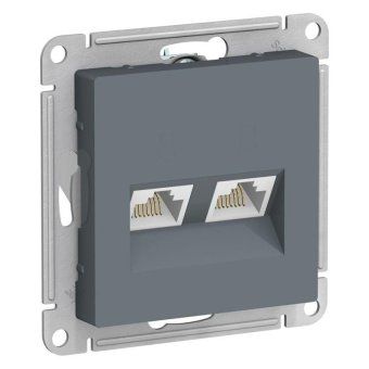 розетка компьютерная 2-м atlasdesign rj45 кат.5e механизм грифель se atn000785 от магазина Штепсель и батарейка.