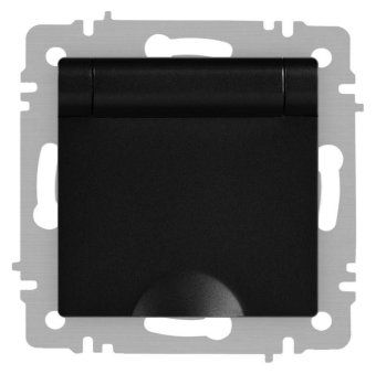 розетка accent 6-203-05 2p+e schuko с крышкой 16а-250в ip20 су антрацит intro б0063747 от магазина Штепсель и батарейка.