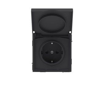 розетка силовая kant ip44 2p+e защ. шторки с крышкой черн. уголь dkc 7012013 от магазина Штепсель и батарейка.