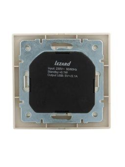 розетка 1-м сп mira 16а с заземл. + usb разъем крем. lezard 701-0303-181 от магазина Штепсель и батарейка.