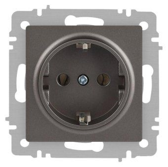 розетка accent 6-202-09 2p+e schuko 16а-250в ip20 су титан intro б0063701 от магазина Штепсель и батарейка.