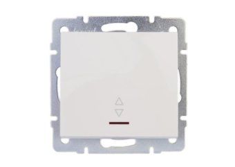 переключатель проходной 1-кл. сп rain ip20 с подсветкой механизм бел. lezard 703-0288-114 от магазина Штепсель и батарейка.