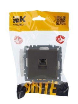 розетка компьютерная сп rj45 кат.5e brite рк10-брш механизм шампань iek br-k10-1-k37 от магазина Штепсель и батарейка. - фото_7