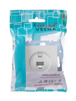 розетка компьютерная 1-м сп vesna механизм бел. lezard 742-0288-139 от магазина Штепсель и батарейка. - фото_3