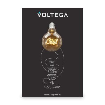 лампа светодиодная филаментная loft 271 g125 4вт 2500к e27 voltega 8554 от магазина Штепсель и батарейка. - фото_4