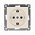 розетка 1-м сп афина 16а ip20 с заземл. механизм сл. кость (ivory) universal a0028-i от магазина Штепсель и батарейка.