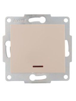 выключатель 1-кл. 1п сп karina 10а ip20 с подсветкой механизм крем. lezard 707-0388-111 от магазина Штепсель и батарейка.