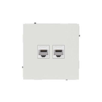 розетка компьютерная 2-м kant rj45 кат.6a без шторки бел. песок dkc 7010674 от магазина Штепсель и батарейка.
