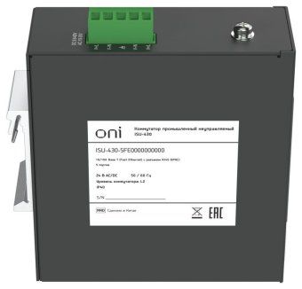 коммутатор промышленный неуправляемый isu-430 ethernet 5 портов 10/100baset разъем rj45 24в ac/12/24/48в dc с резервированием oni isu-430-5fe0000000000 от магазина Штепсель и батарейка. - фото_2