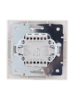 выключатель 2-кл. сп mira 10а ip20 с сер. вставкой бел. lezard 701-0215-101 от магазина Штепсель и батарейка. - фото_4